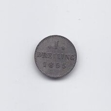 HAMBURG 1 DREILING 1855 KM # 582 VF HAMBURG 1 DREILING 1855 KM # 582 VF