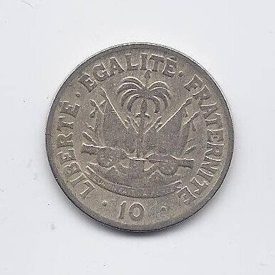 HAITI 10 CENTIMES 1958 KM # 63 F/VF