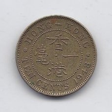HONG KONG 10 CENTS 1948 KM # 25 VF