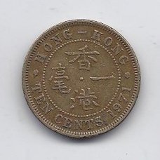HONG KONG 10 CENTS 1971 KM # 28.3 VF