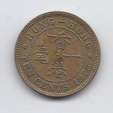 HONG KONG 10 CENTS 1975 KM # 28.3 VF