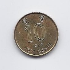 HONKONGAS 10 CENTS 1995 KM # 66 XF