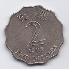 HONKONGAS 2 DOLLARS 1998 KM # 64 VF
