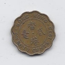 HONKONGAS 20 CENTS 1978 KM # 36 VF