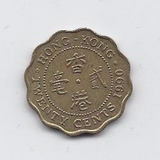 HONKONGAS 20 CENTS 1990 KM # 59 XF
