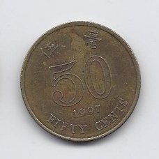 HONKONGAS 50 CENTS 1997 KM # 68 VF