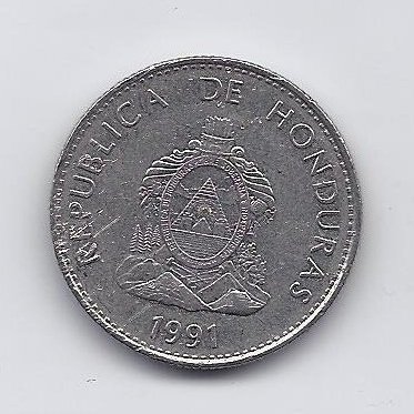 HONDURAS 50 CENTAVOS 1991 KM # 84a VF 1