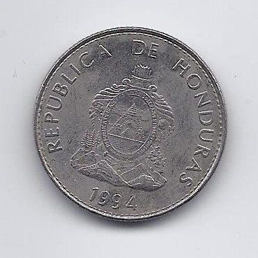 HONDURAS 50 CENTAVOS 1994 KM # 84a VF 1