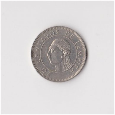 HONDURAS 20 CENTAVOS 1991 KM # 83a.1 VF