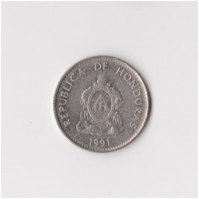 HONDURAS 20 CENTAVOS 1991 KM # 83a.1 VF 1