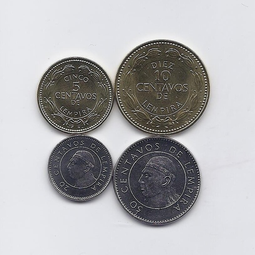 HONDURAS 2012 - 2016 4 coins set