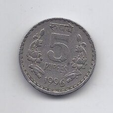 INDIA 5 RUPEES 1996 KM # 154 VF