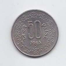 INDIA 50 PAISE 1984 KM # 65 VF
