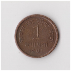 INDIA 1 NAYA PAISA 1961 KM # 8 VF INDIA 1 NAYA PAISA 1961 KM # 8 VF