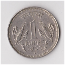 INDIA 1 RUPEE 1977 KM # 78 XF