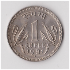 INDIJA 1 RUPEE 1981 KM # 78 XF