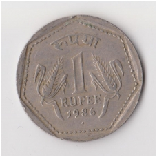 INDIA 1 RUPEE 1986 KM # 79 VF