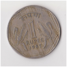 INDIA 1 RUPEE 1987 KM # 79 VF