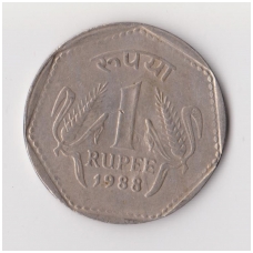 INDIA 1 RUPEE 1988 KM # 79 VF