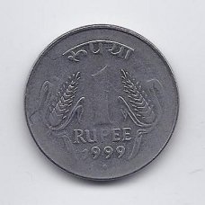 INDIJA 1 RUPEE 1999 KM # 92 VF