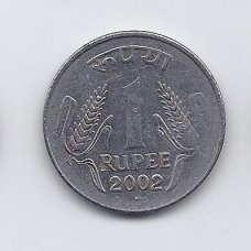 INDIA 1 RUPEE 2002 KM # 92 VF