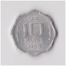 INDIA 10 PAISE 1988 KM # 39 VF