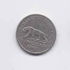 BRITISH INDIA 1/4 RUPEE 1947 KM # 548 XF BRITISH INDIA 1/4 RUPEE 1947 KM # 548 XF