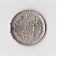 INDIA 25 PAISE 1975 KM # 49 VF