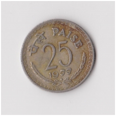 INDIA 25 PAISE 1977 KM # 49 VF