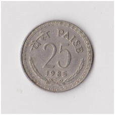 INDIA 25 PAISE 1985 KM # 49 VF