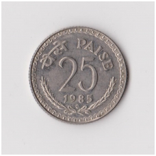 INDIA 25 PAISE 1985 KM # 49 XF