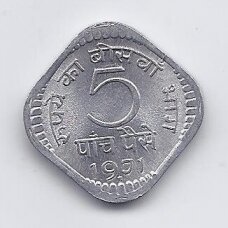 INDIA 5 PAISE 1971 KM # 18 VF