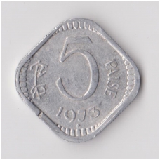 INDIA 5 PAISE 1973 KM # 18 VF/XF