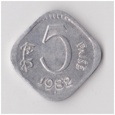INDIA 5 PAISE 1982 KM # 18 VF