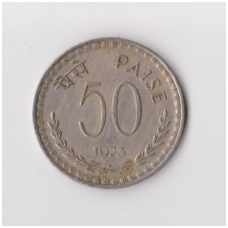 INDIA 50 PAISE 1973 KM # 61 VF