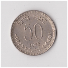 INDIA 50 PAISE 1976 KM # 63 VF