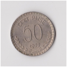INDIA 50 PAISE 1977 KM # 63 VF