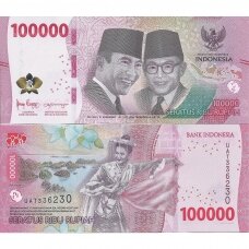 INDONEZIJA 100 000 RUPIAH 2022 P # 168 UNC