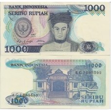 INDONEZIJA 1000 RUPIAH 1987 P # 124 UNC