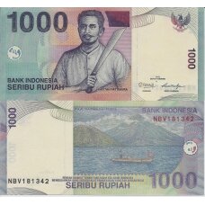 INDONEZIJA 1000 RUPIAH 2012 P # 141l AU