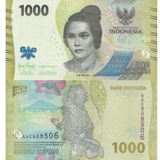 INDONEZIJA 1000 RUPIAH 2022 P # 162 UNC