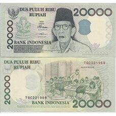 INDONEZIJA 20 000 RUPIAH 1998 / 2002 P # 138e AU