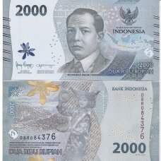 INDONEZIJA 2000 RUPIAH 2022 P # 163 UNC