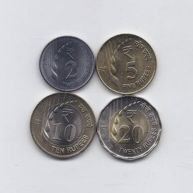 INDIJA 2019 - 2021 m. 4 monetų rinkinys