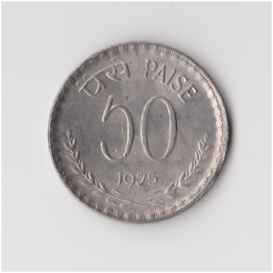 INDIJA 50 PAISE 1975 KM # 63 XF