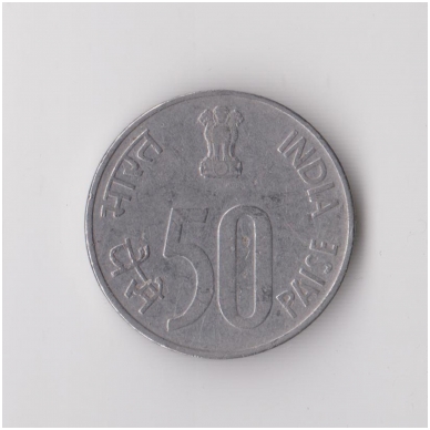 INDIA 50 PAISE 2002 KM # 69 F/VF 1