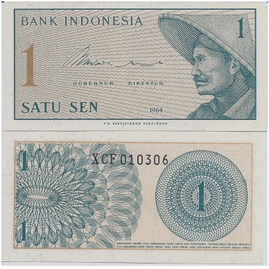 INDONEZIJA 1 SEN 1964 P # 90 UNC