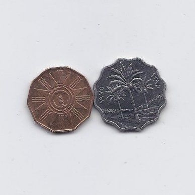 IRAQ 1959 - 1975 2 COINS SET 1