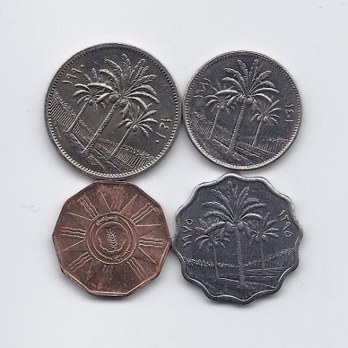 IRAQ 1959 - 1990 4 COINS SET 1