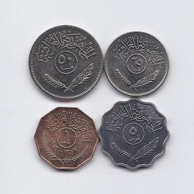 IRAQ 1959 - 1990 4 COINS SET